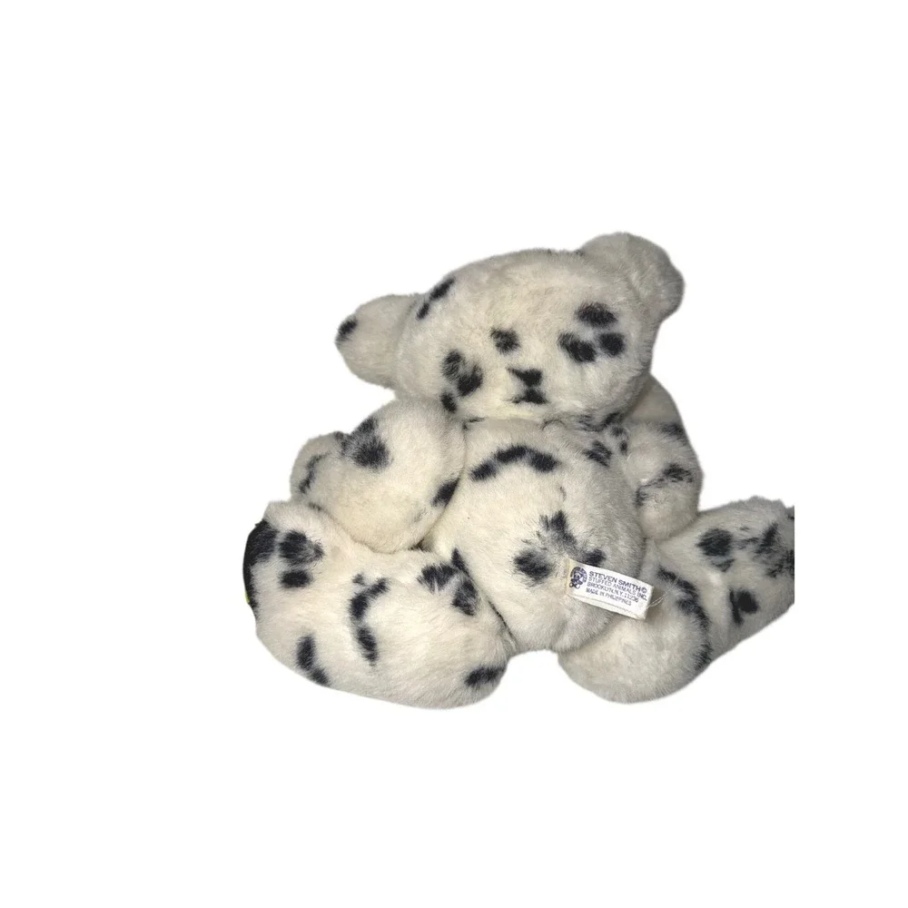 Steven Smith Stuffed Animals Dalmatian Dog Plush White Black Spotted Vintage
